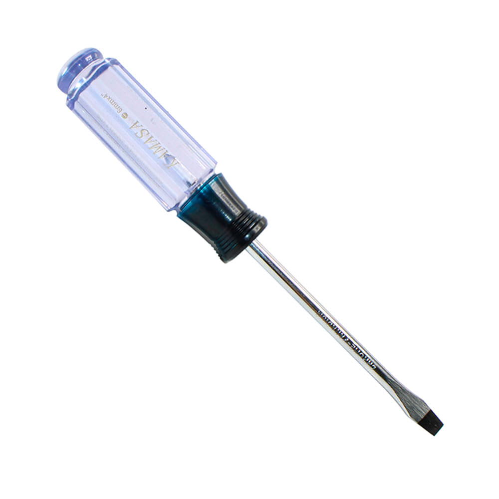 DESARMADOR DE ACERO CROMADO KAMASA 6X4 NEGRO