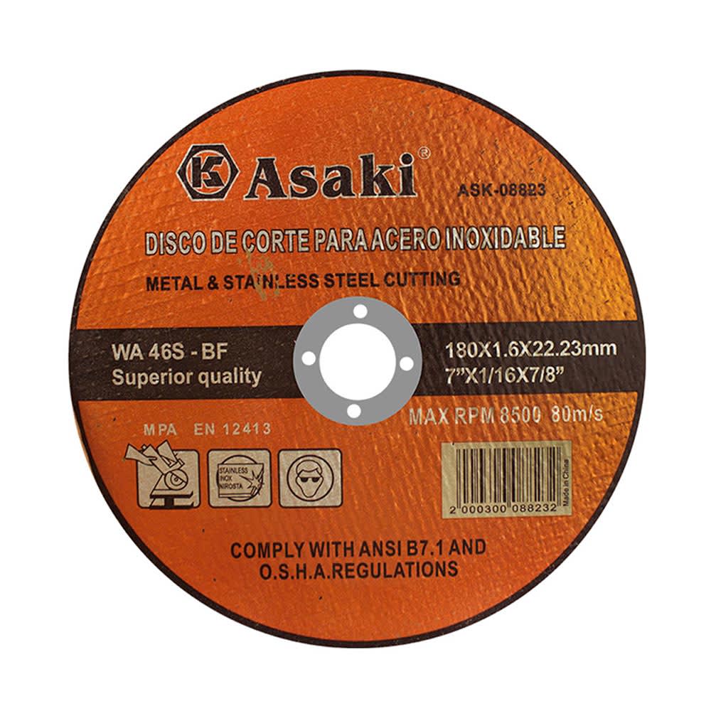 DISCO DE CORTE PARA ACERO INOX 180X1.6X22.23 KAMASA1