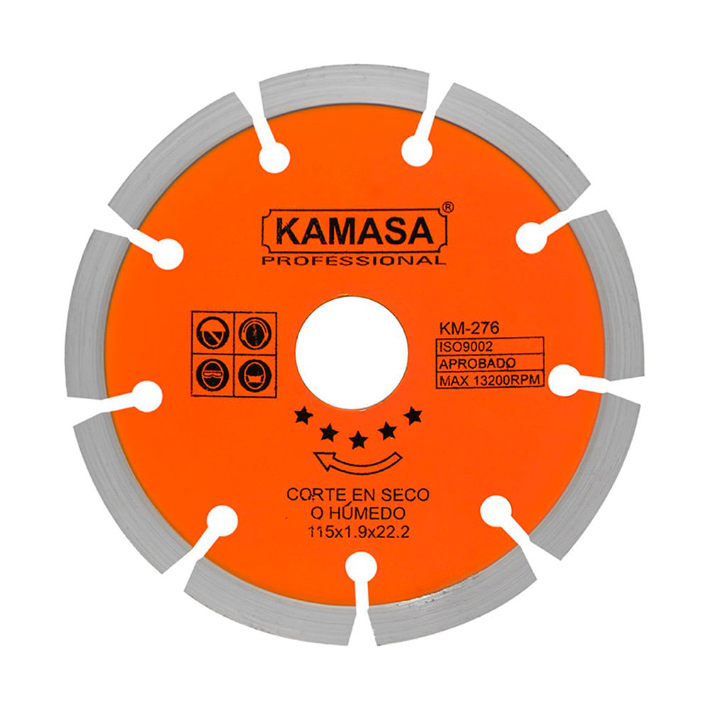 DISCO DIAMANTADO ACERO 115 KAMASA