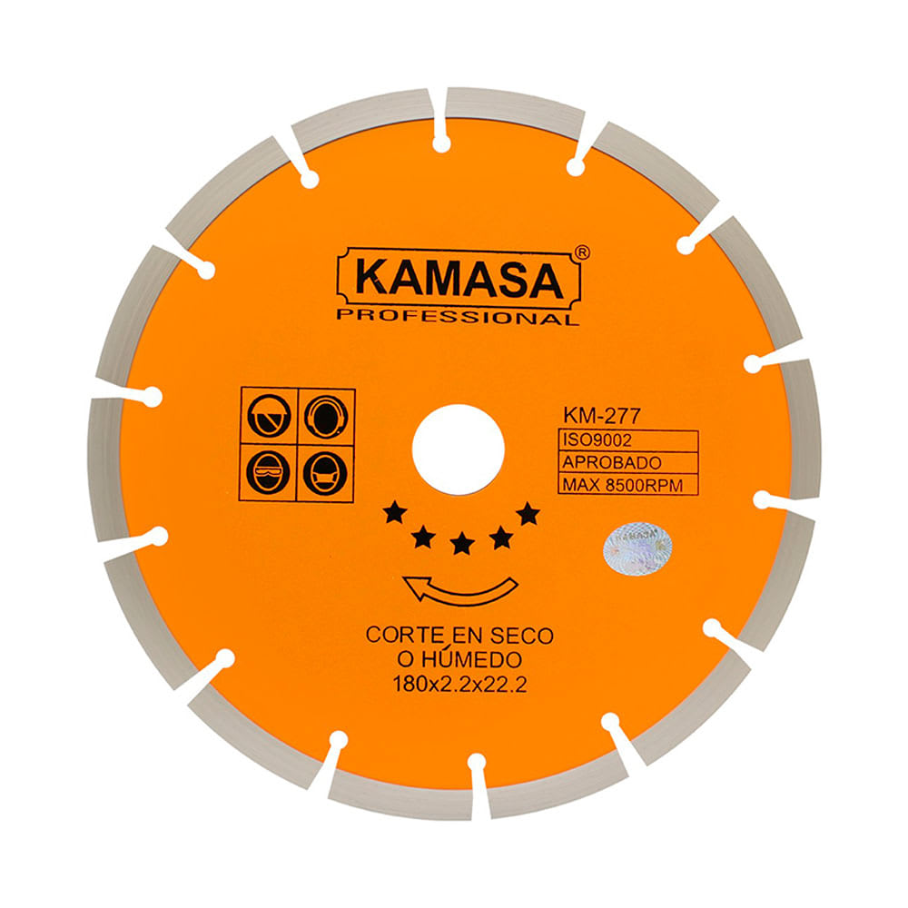 DISCO DIAMANTADO ACERO 180X2X22 MM KAMASA