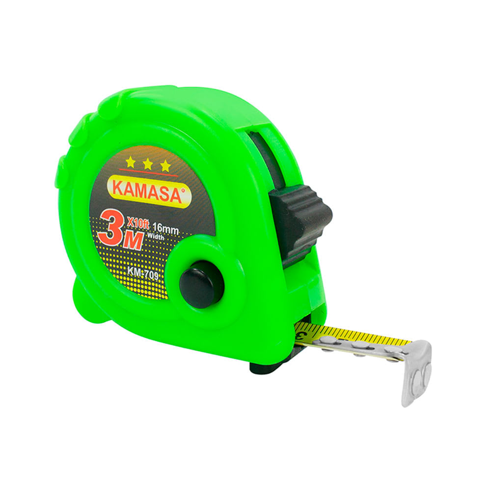 WINCHA PLASTICA COLOR 3M X 16MM KAMASA1