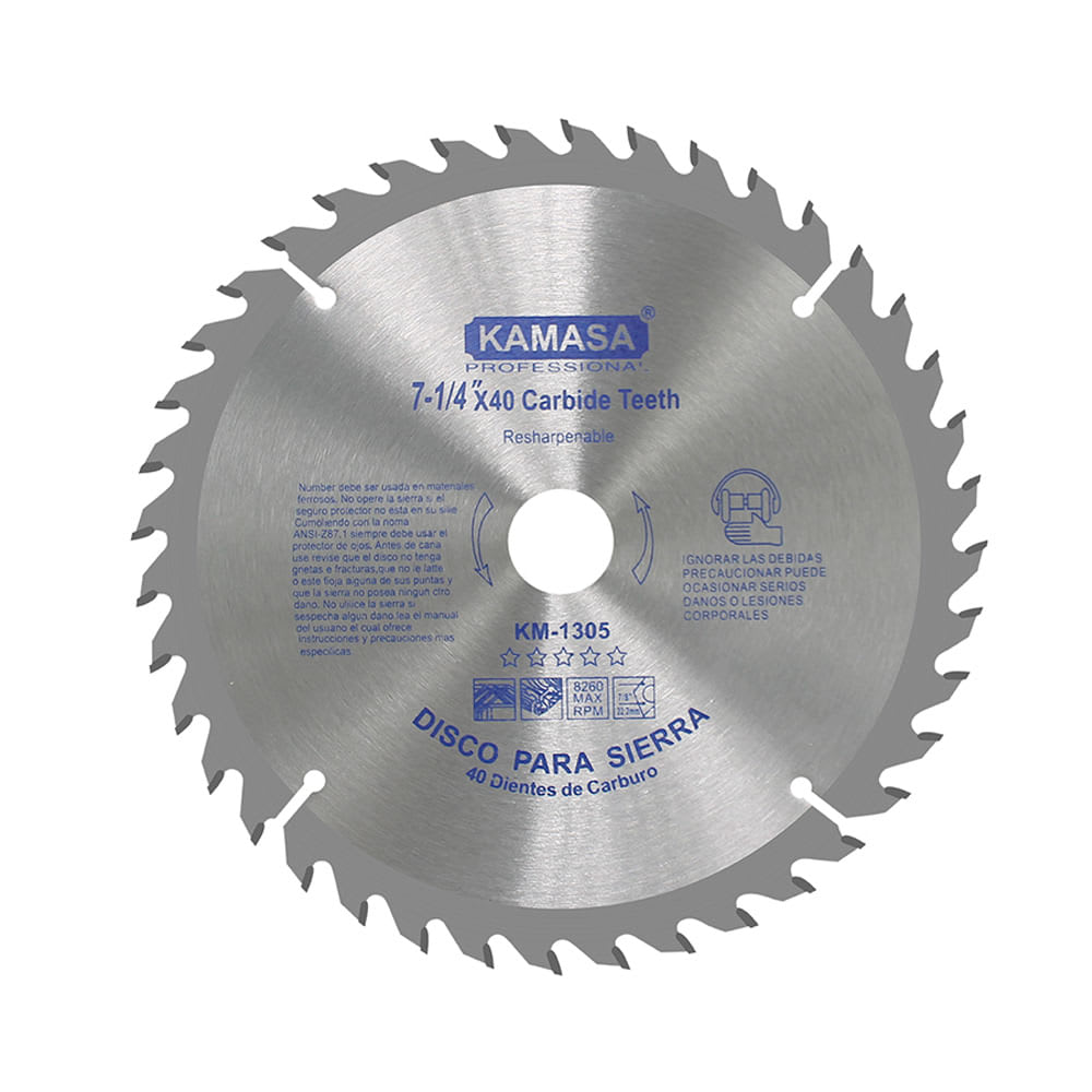 DISCO PARA SIERRA 71 / 4 X 40T X 7/8