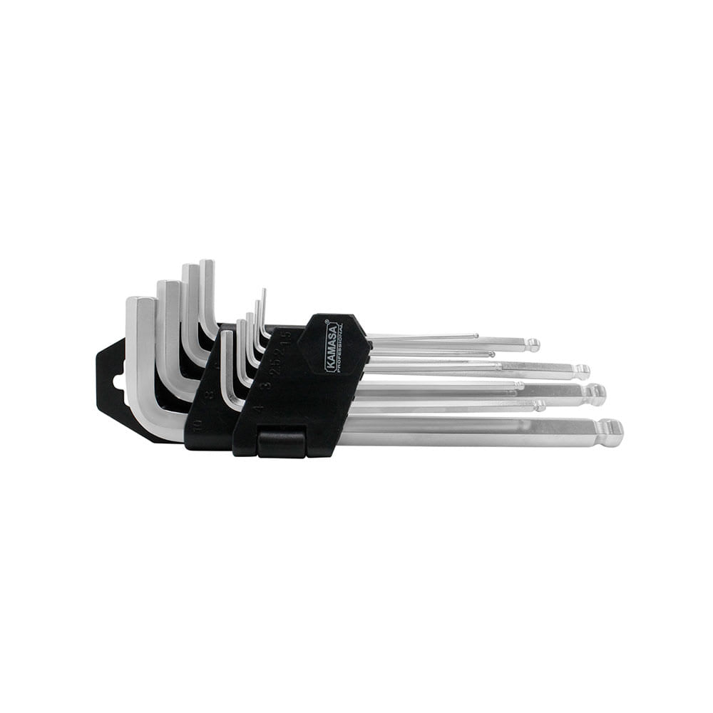 JUEGO DE LLAVE PUNTA BOLA 9 PIEZAS KAMASA