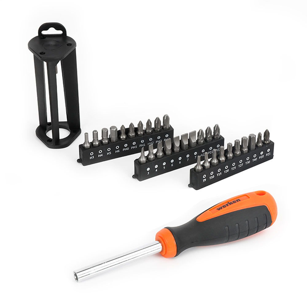 SET DE HERRAMIENTAS MODELO GSPE115 ALUMINIZADO DE 31 PIEZAS WERKEN