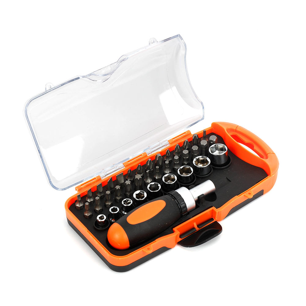 SET DE HERRAMIENTAS MODELO GSPE124 ALUMINIZADO DE 38 PIEZAS WERKEN