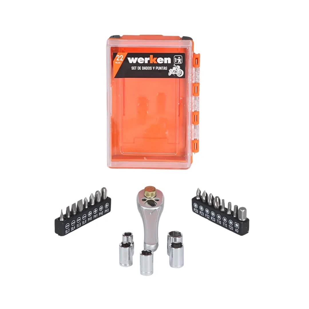 SET DADOS Y BITS 22 PIEZAS WERKEN2