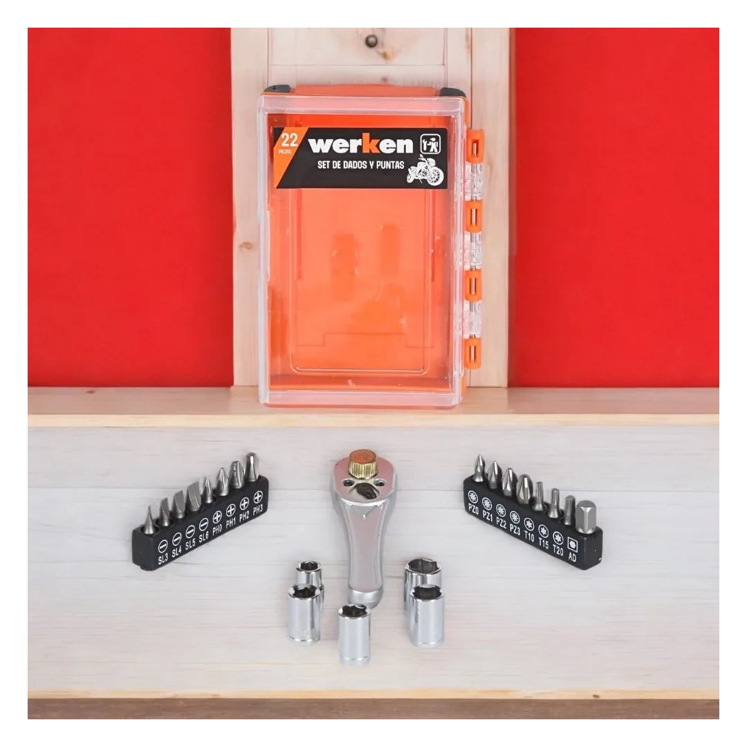 SET DADOS Y BITS 22 PIEZAS WERKEN4