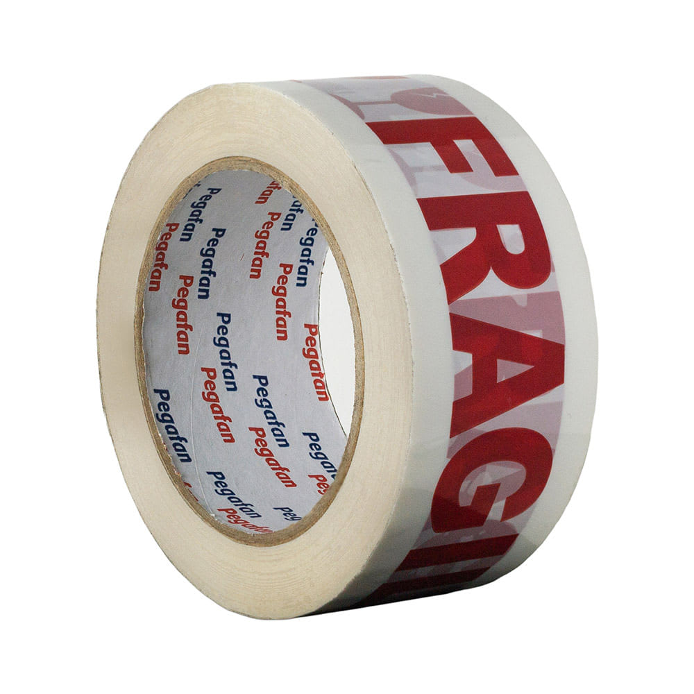 CINTA DE EMBALAJE EMBALAJE 714 FRAGIL BLANCO 2''X110YDS PEGAFAN