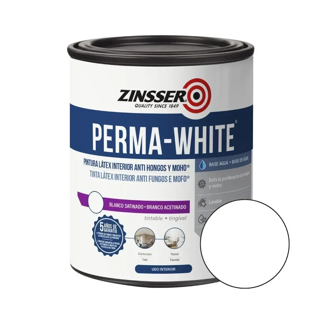 LATEX ANTIHONGO SATÍN BLANCO 0946L ZINSSER