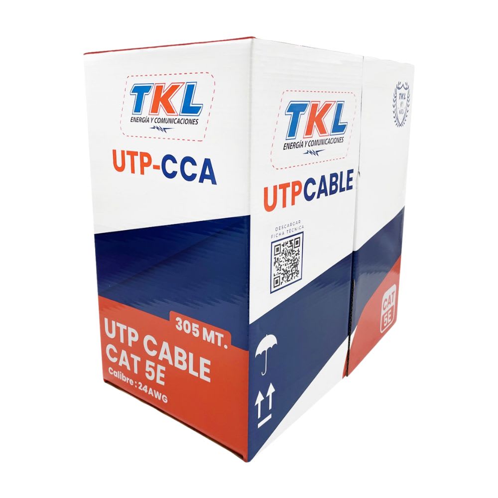 CABLE UTP CAT 5E 4X24AWG AZUL - VENTA POR METRO LINEAL TKL