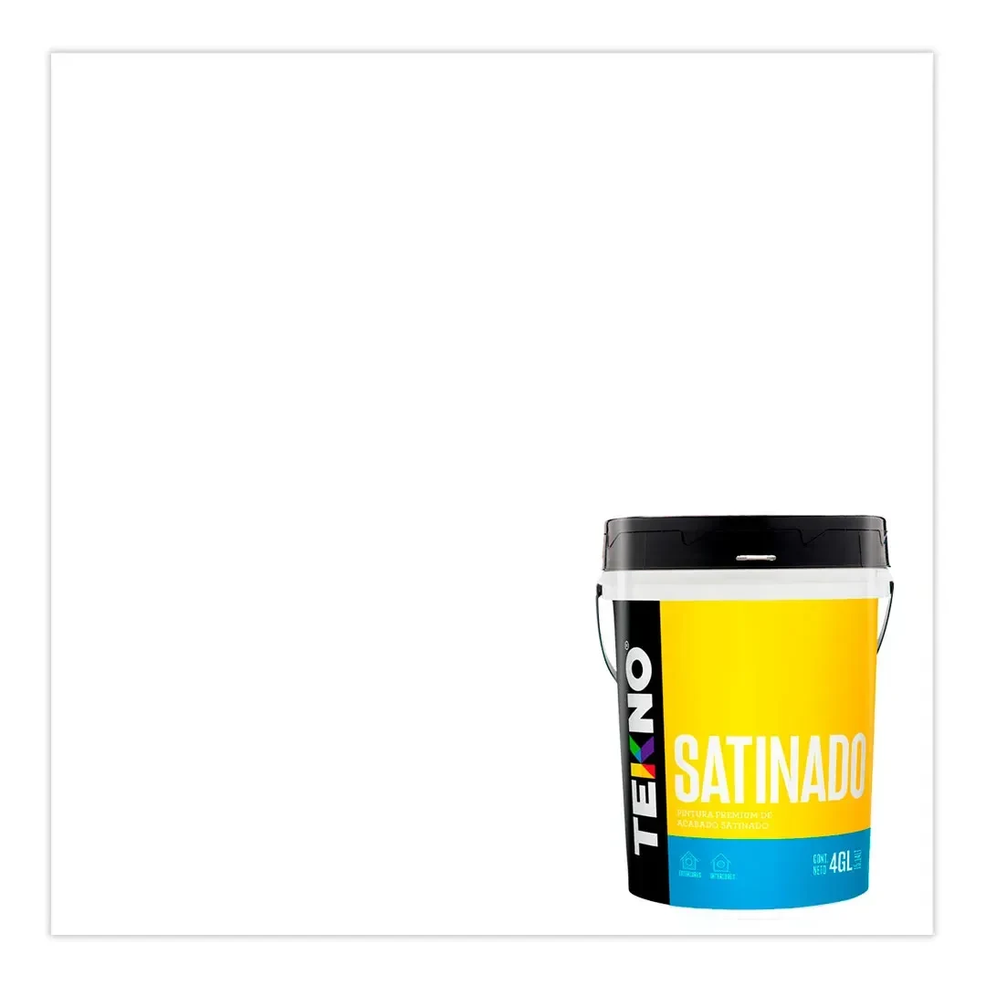 PINTURA SATINADA BLANCO 4 GALONES TEKNO4