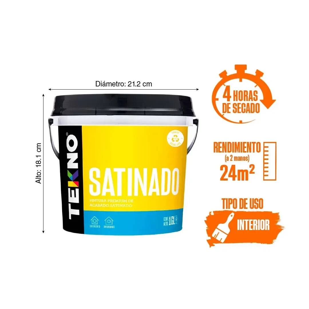 PINTURA SATINADA BLANCO 1 GALON TEKNO2