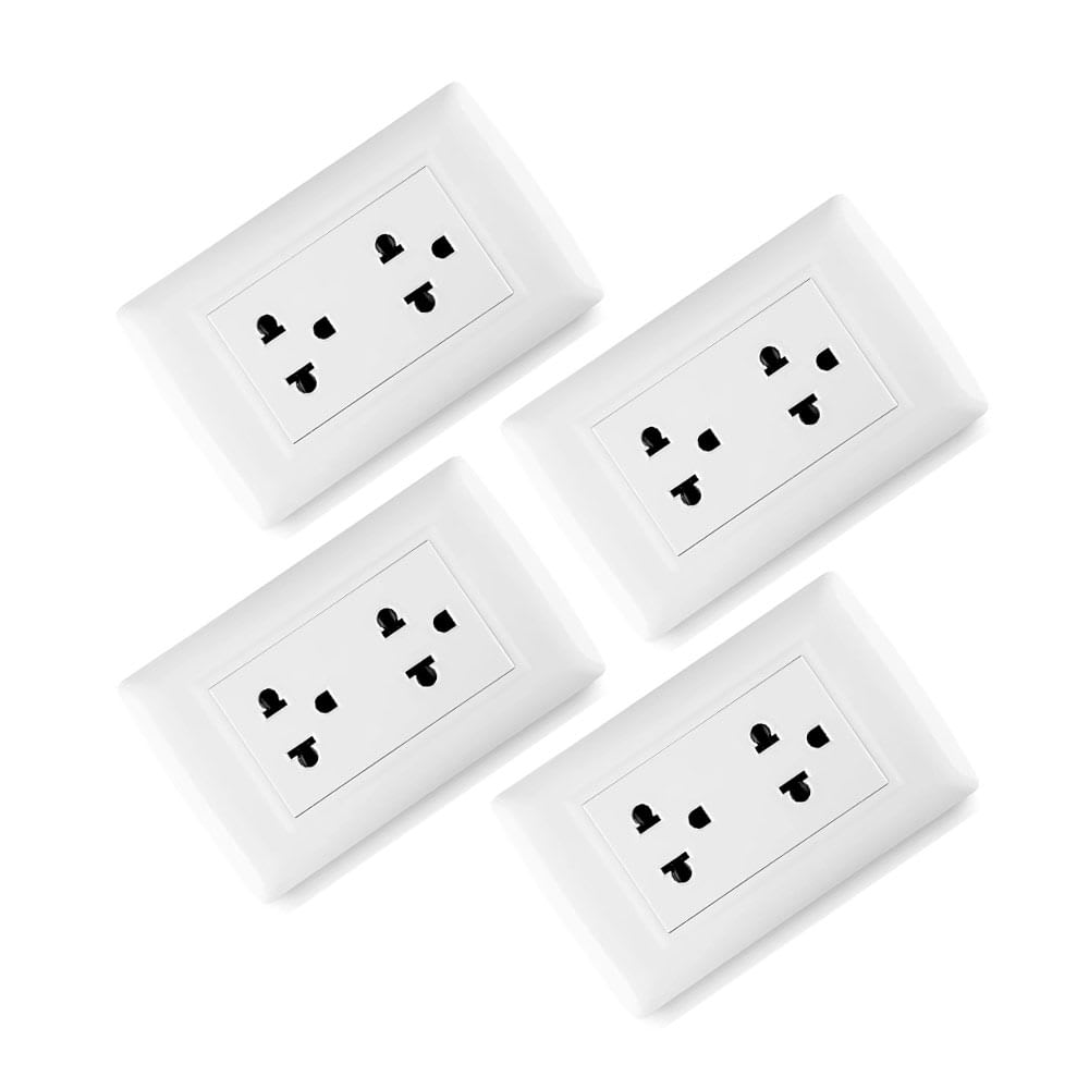 TOMACORRIENTE DOBLE UNIV. BASIC PACKX4 ORANGE