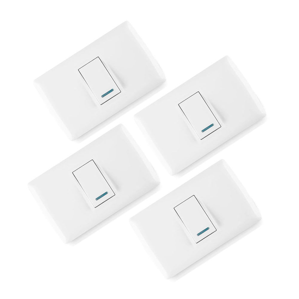 INTERRUPTOR SIMPLE BASIC PACK X4 ORANGE