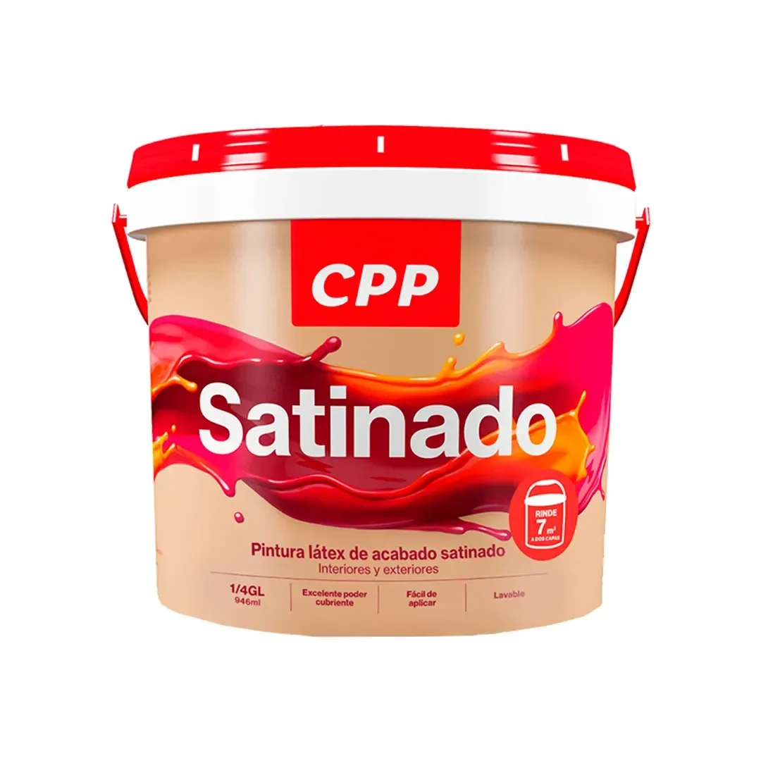 PINTURA LATEX SATINADO BLANCO 1/4 GALON CPP3