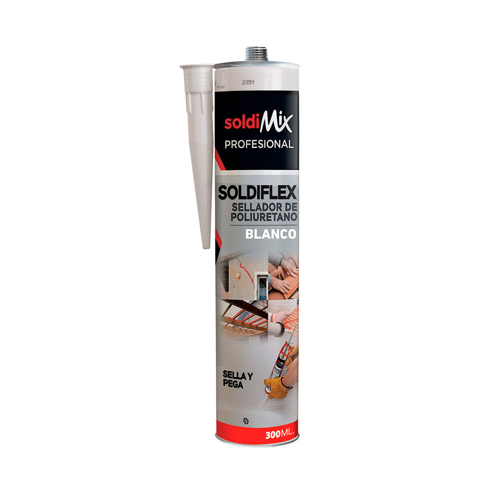SELLADOR DE POLIURETANO SOLDIFLEX 300ML BLANCO SOLDIMIX
