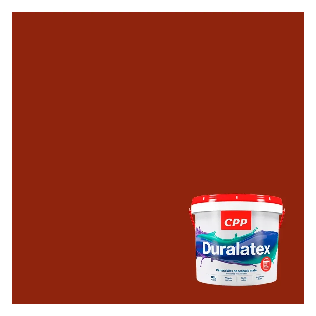 PINTURA LATEX DURALATEX ROJO TEJA 1 GALON CPP4