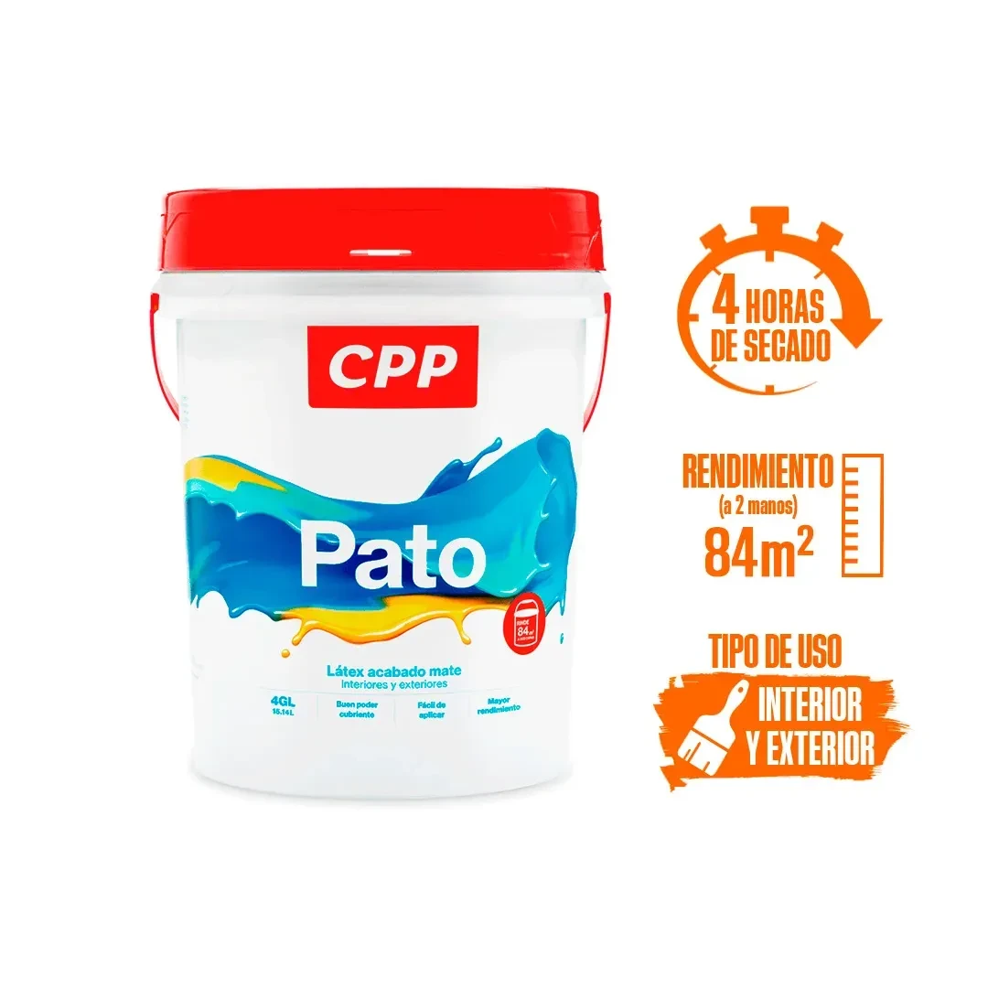 PINTURA LATEX PATO BLANCO HUMO 4 GALON CPP2