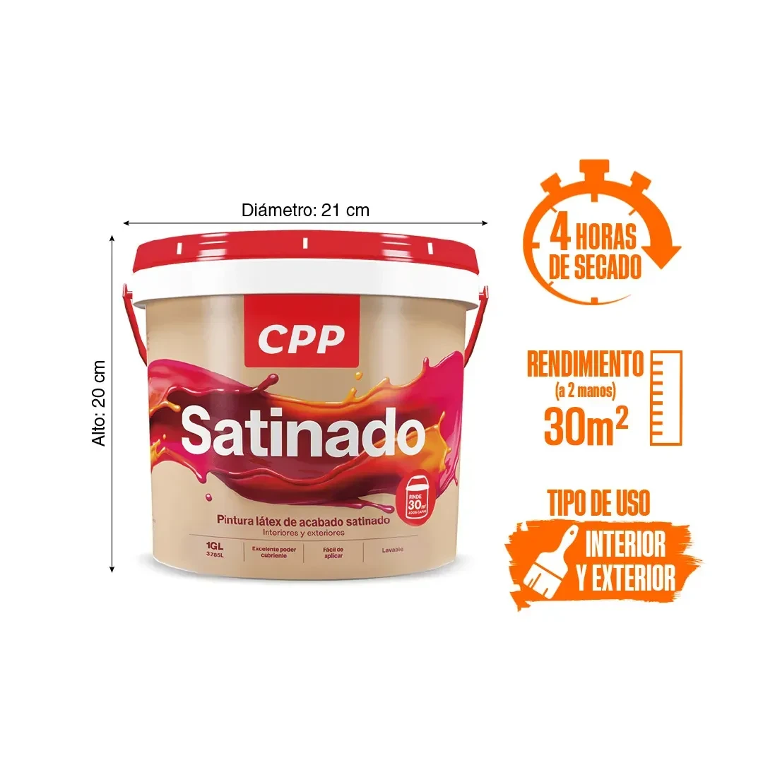 PINTURA SATINADO GRIS HORIZONTE 1 GALON CPP2