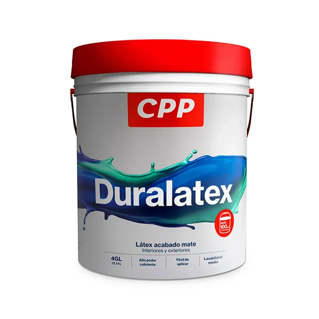 PINTURA LATEX DURALATEX BLANCO MATE 4 GALONES CPP3