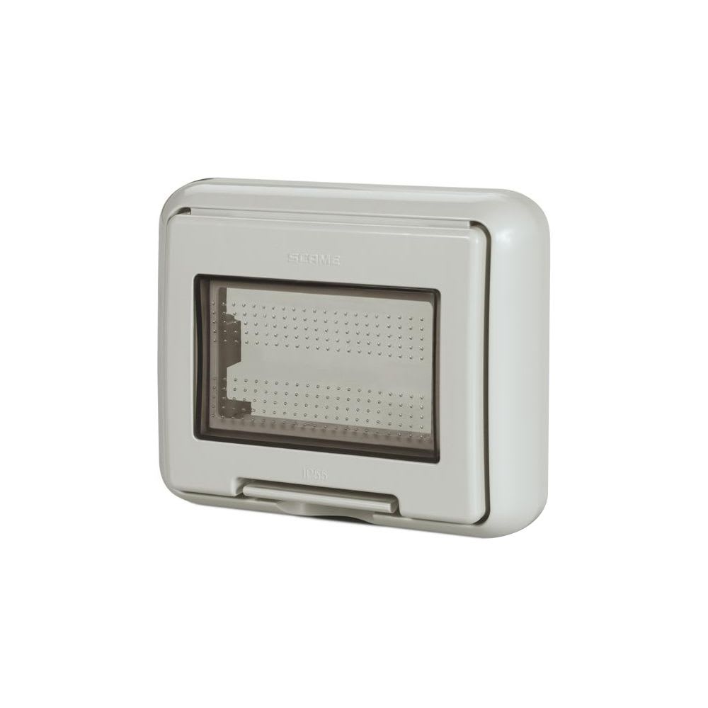 CUBIERTA P/EMPOTRAR PARA 3 MODULOS C/TAPA TRANSPARENTE S/ADAPTADORES UNIBOX IP55 136.5023 SCAME1