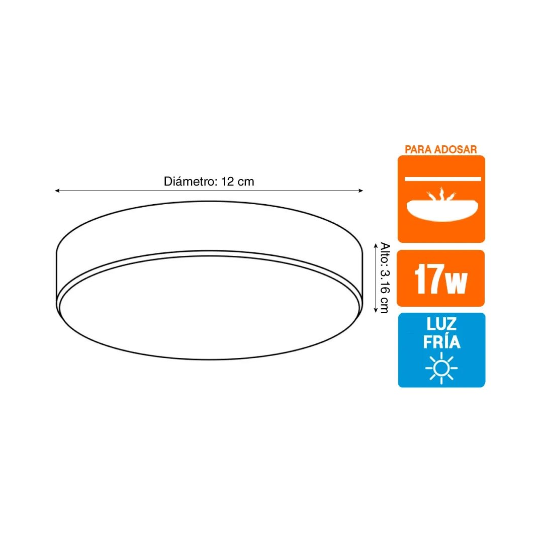 PLAFON LED CIRCULAR FRAMELESS 17W LUZ BLANCA LIGHTECH4
