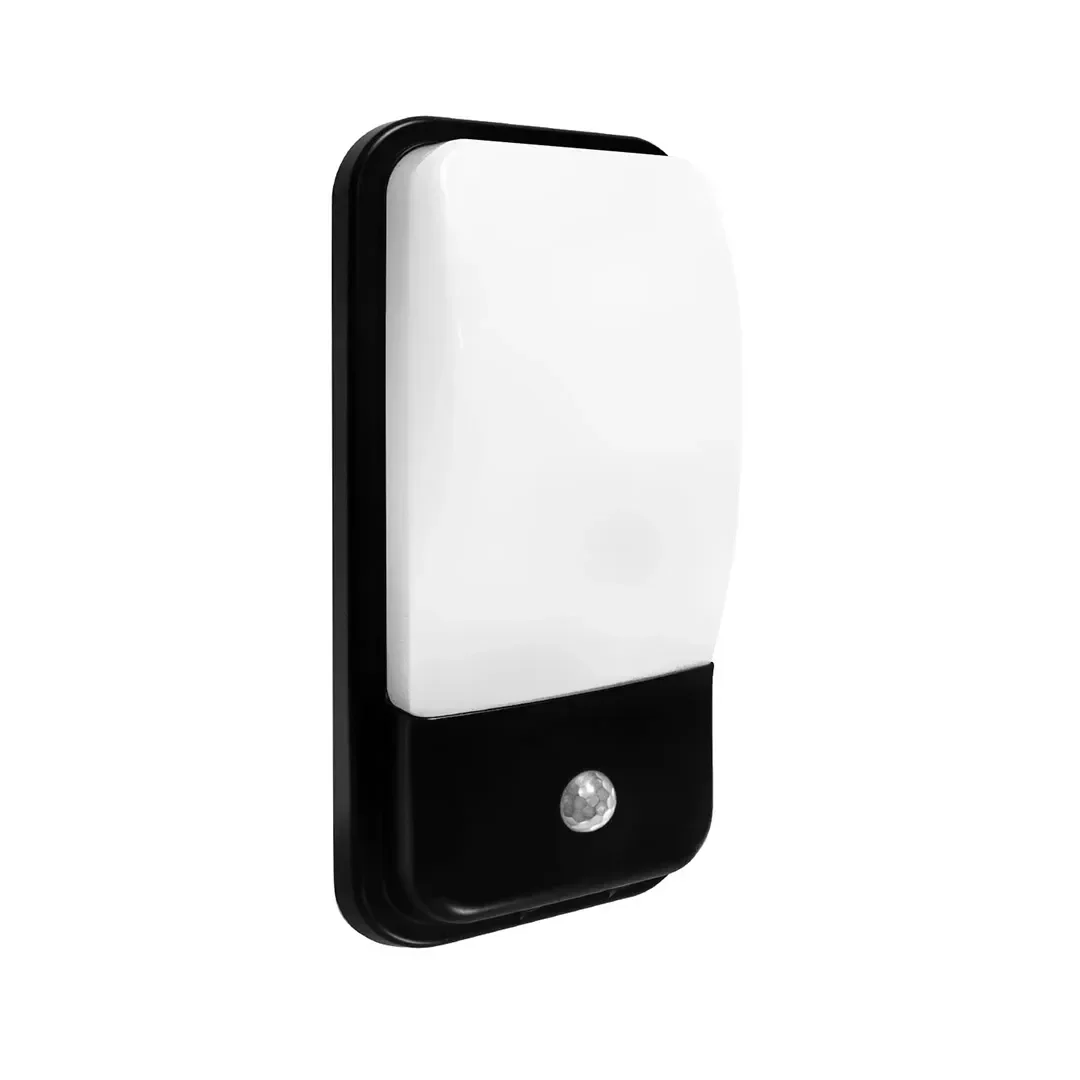 APLIQUE EXTERIOR LED NEGRO CON SENSOR 20W LUZ BLANCA LIGHTECH