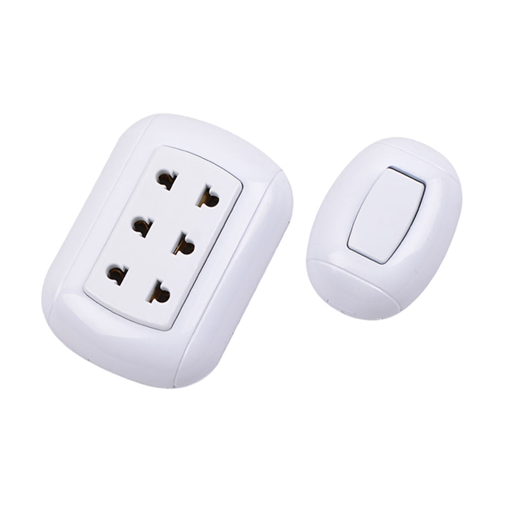 PACK INTERRUPTOR SIMPLE Y TOMACORRIENTE TRIPLE WERKEN1