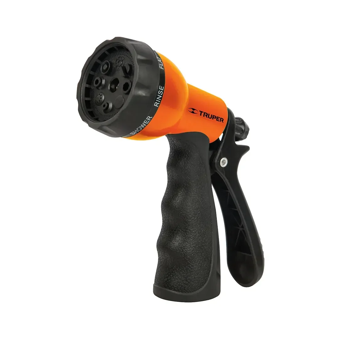 PISTOLA PLASTICA CON RECUBRIMIENTO 8 FUNCIONES TRUPER