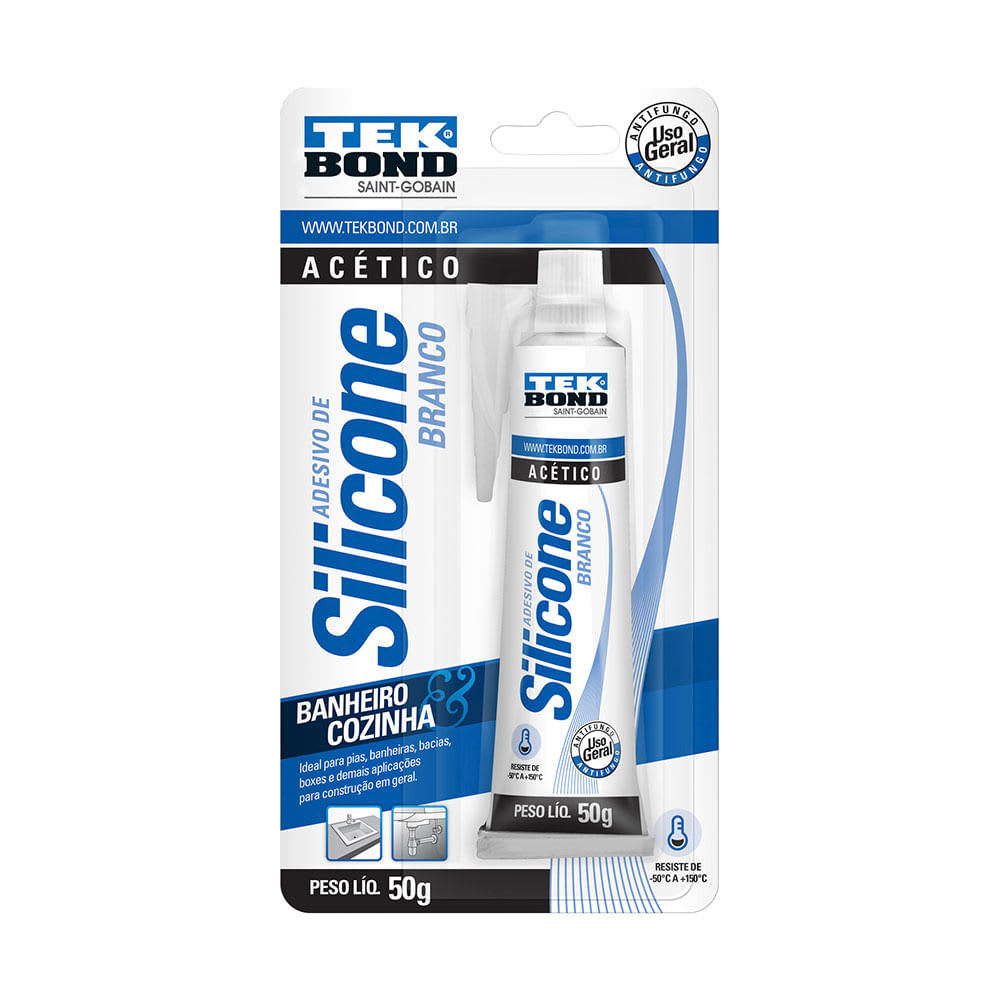 SILICONA ACETICA BLANCA SACHET 50GR TEKBOND
