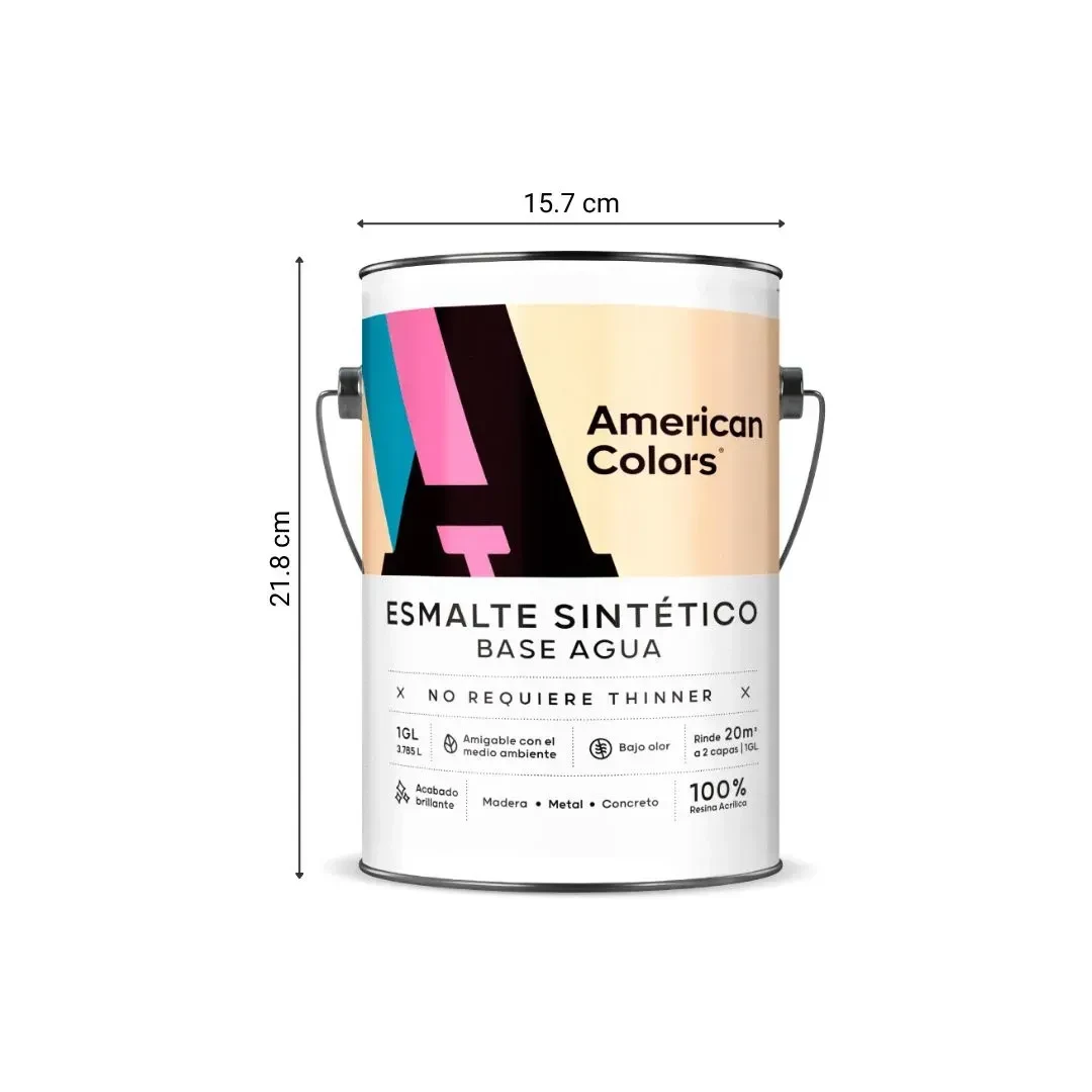 PINTURA BASE ACRILICA BRILLANTE 3.78 L AMERICAN COLORS2