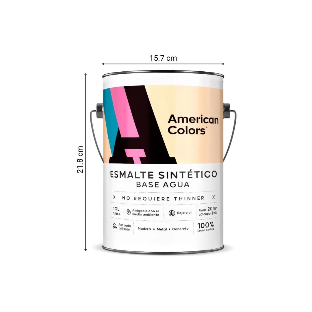 ESMALTE AL AGUA BASE B PASTEL 1 GALON AMERICAN COLORS1