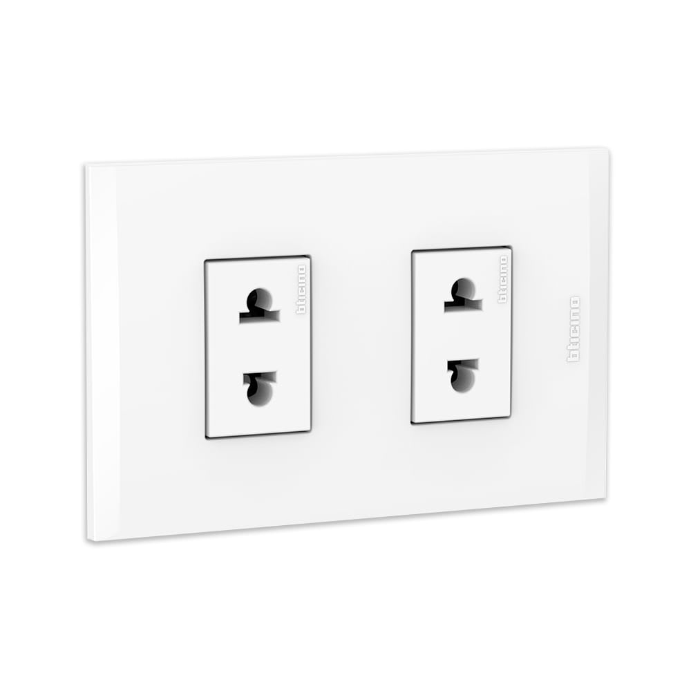 TOMACORRIENTE UNIVERSAL DOBLE MODUS4 BLANCO BTICINO