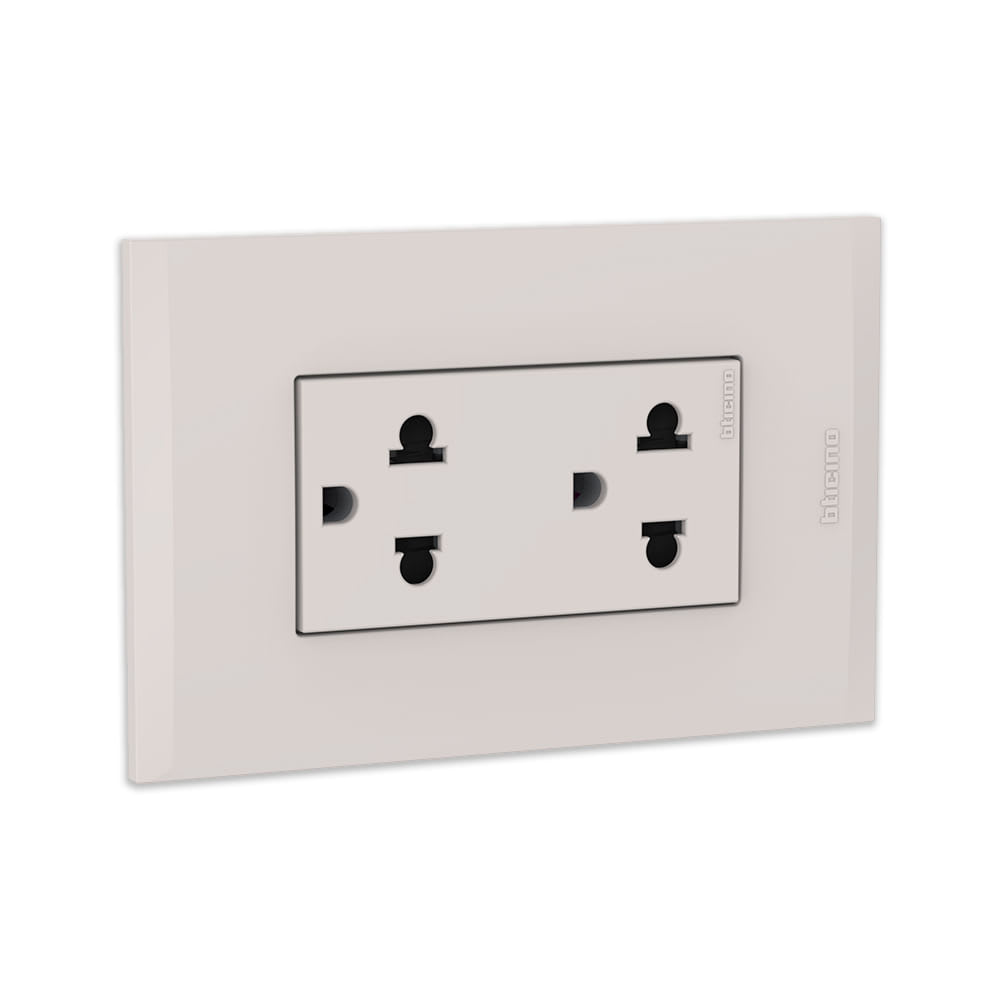 TOMACORRIENTE DUPLEX UNIVERSAL LT ARENA MODUS4 BEIGE BTICINO
