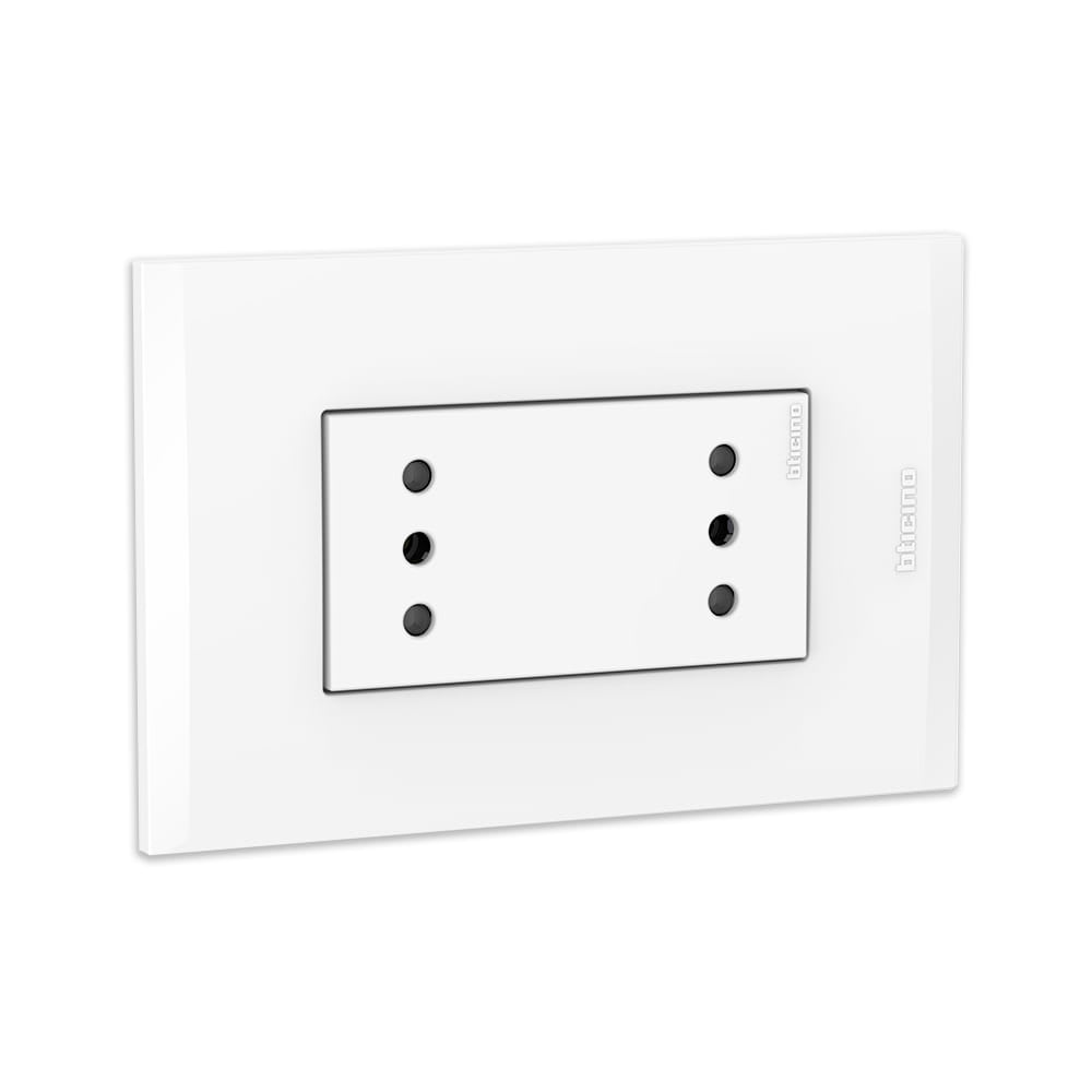 TOMACORRIENTE MODUS4 DUPLEX 3 LINEAS BLANCO POLICARBONATO 220V BTICINO