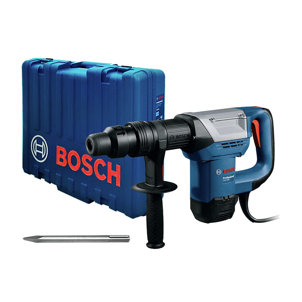 MARTILLO DEMOLEDOR GSH 500 + CINCEL + MALETIN BOSCH