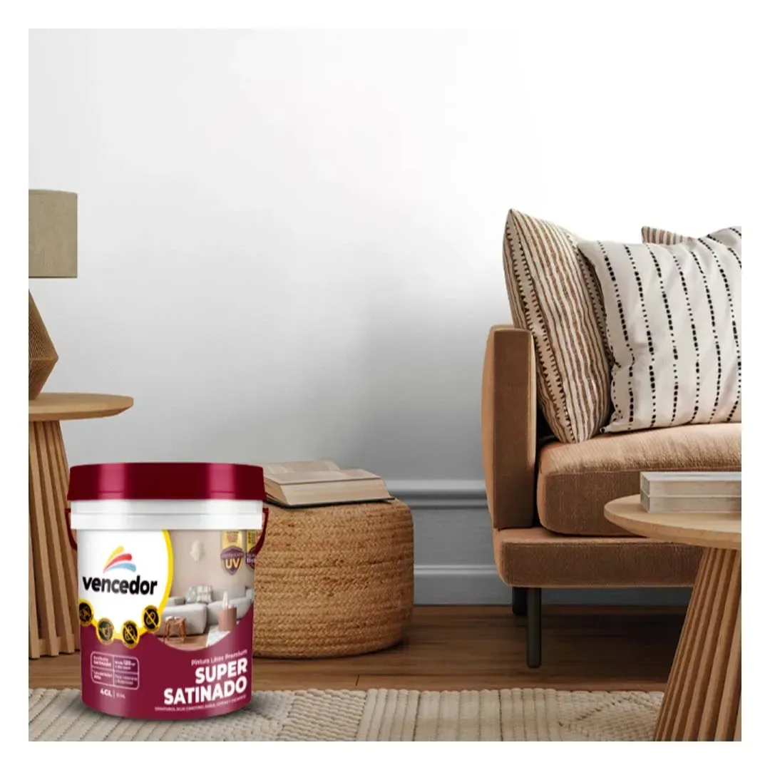 PINTURA LATEX SUPERSATINADO BLANCO DECORATIVO 4 GALONES VENCEDOR5