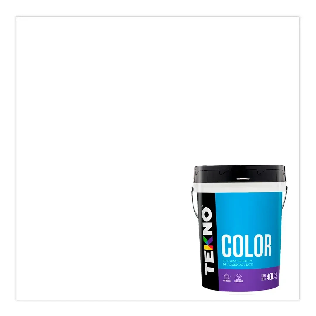 PINTURA LATEX COLOR BLANCO 4 GALONES TEKNO4