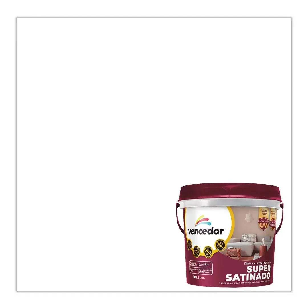 PINTURA LATEX SUPERSATINADO BLANCO DECORATIVO 1 GALON VENCEDOR4