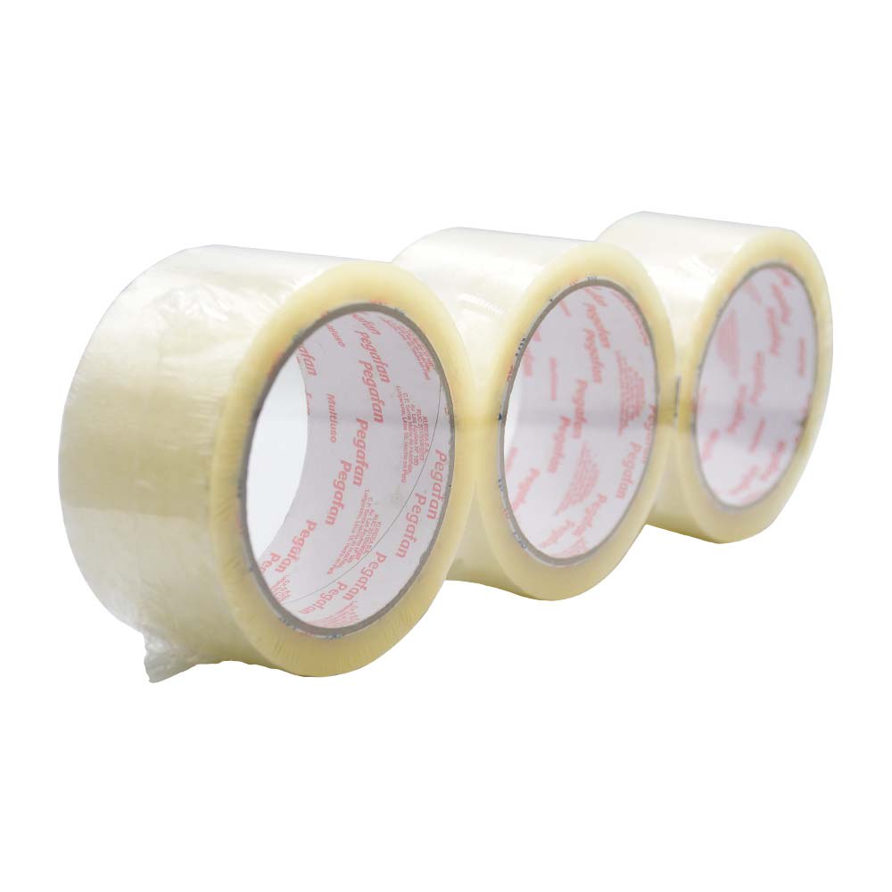 CINTA DE EMBALAJE TRANSPARENTE X 3 UNIDS PEGAFAN1