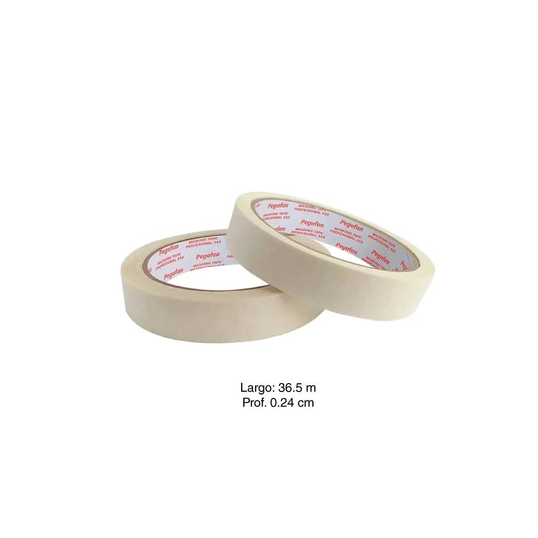 CINTA MASKING TAPE PROFESIONAL 18MMX36M PAPEL BEIGE PEGAFAN1