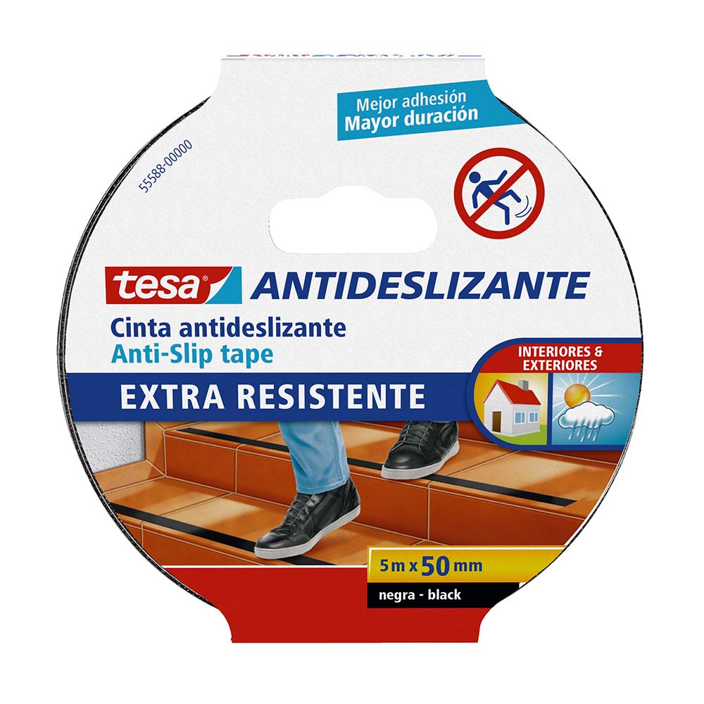CINTA ANTIDESLIZANTE NEGRA 5MX50MM TESA1