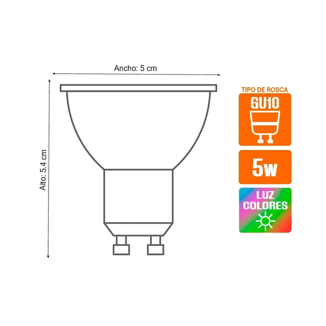 FOCO SMART LED GU10 5W MULTICOLOR LIGHTECH2