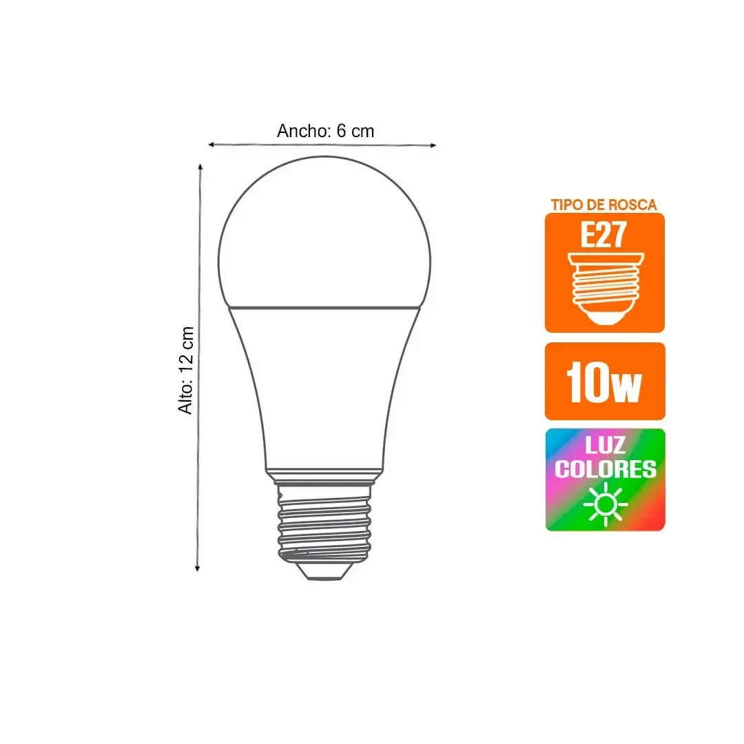FOCO SMART LED A60 10W MULTICOLOR LIGHTECH2