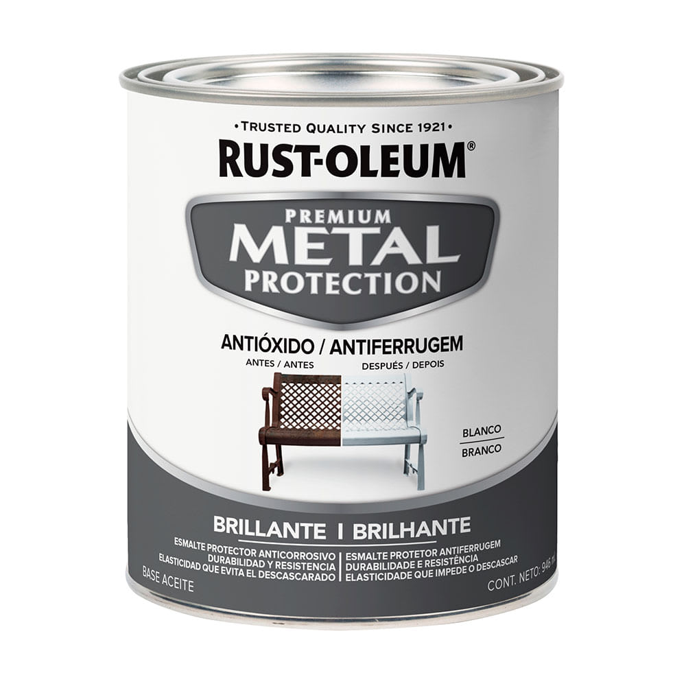 METAL PROTECTION BLANCO BRILLANTE 0.946 LTS RUST OLEUM