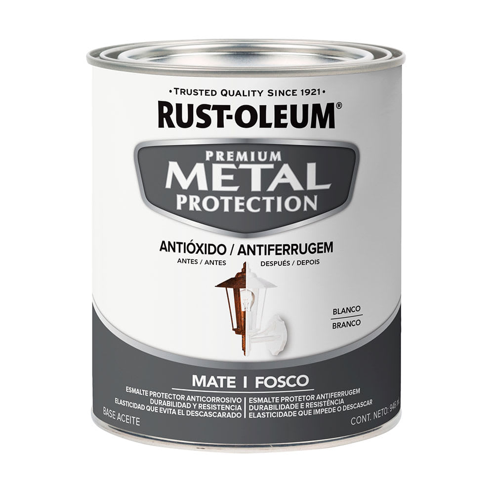 METAL PROTECTION BLANCO MATE 0,946 LTS RUST OLEUM1