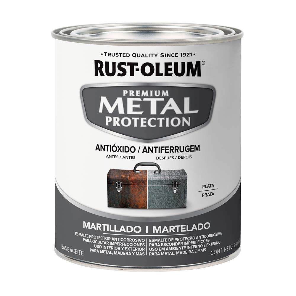 METAL PROTECTION PLATA MARTILLADO 0,946 LTS RUST OLEUM