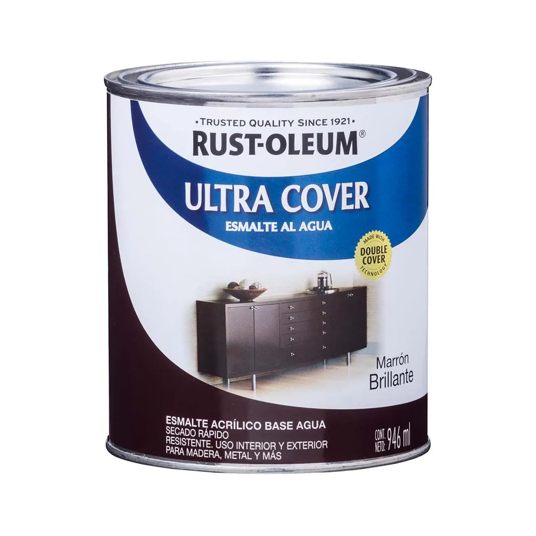 ESMALTE AL AGUA MARRON BRILLANTE 0,946 LTS RUST OLEUM2