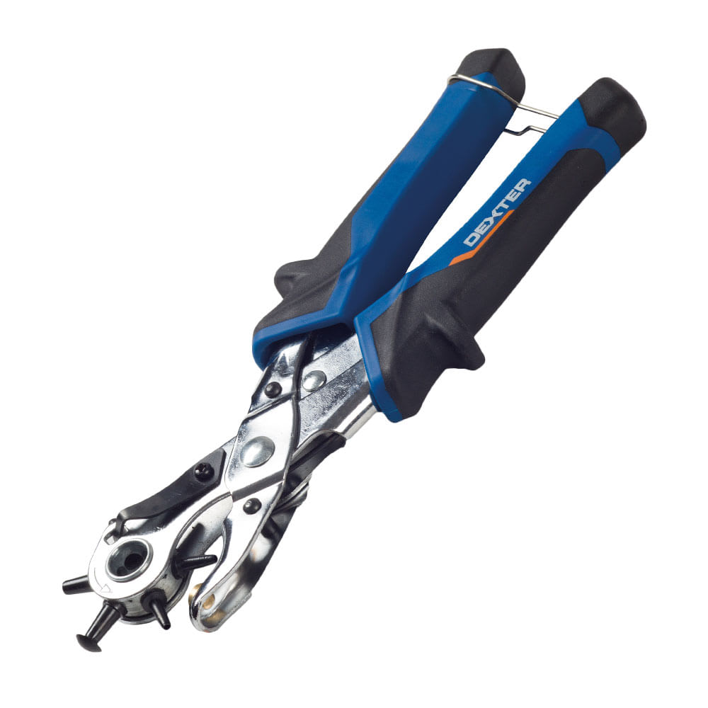 ALICATE SACABOCADO DE ACERO AL CARBONO 250MM AZUL DEXTER