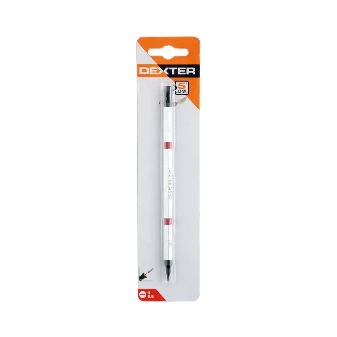 DESARMADOR PUNTA PLANA INTERCAMBIABLE 4.0/5.5 PLATA DEXTER5